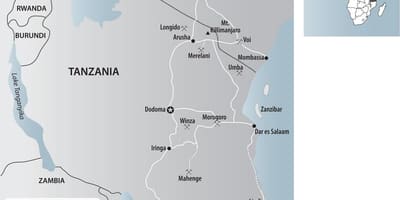 Kat jeyografik nan tanzani min lò